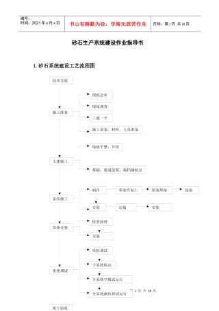 砂石生产系统建设作业指导书
