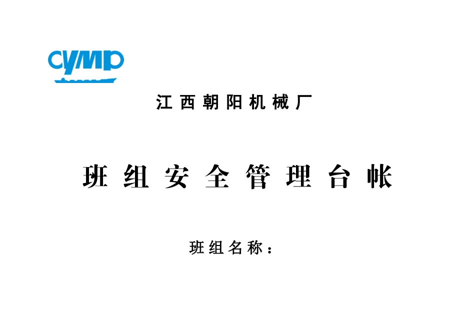 班组安全生产活动台帐_第1页