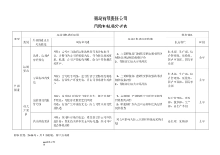 风险及机遇识别