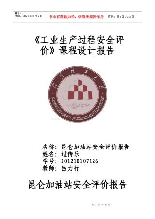 过传乐加油站安全评估报告