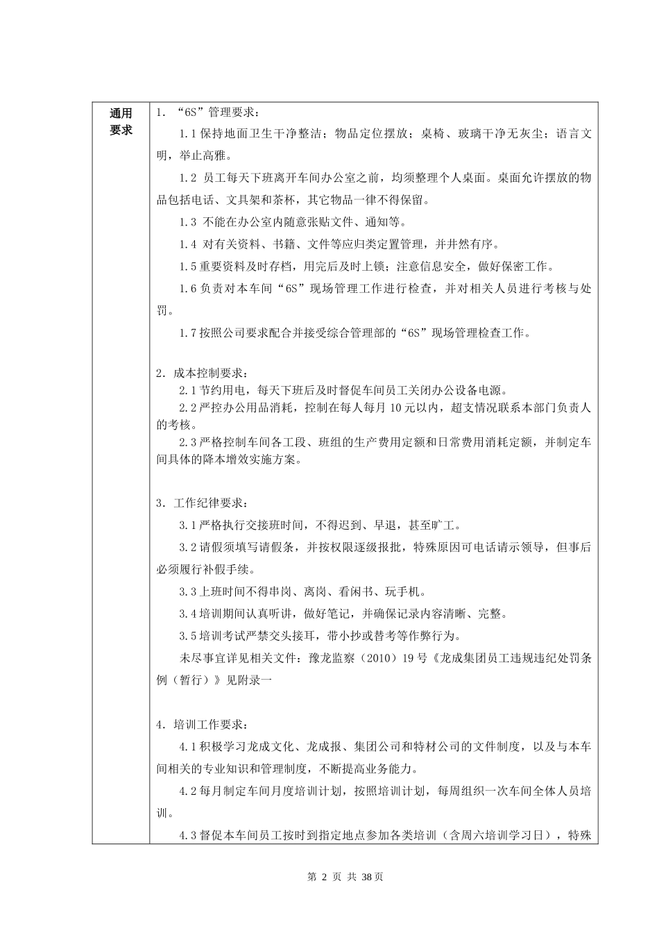 冶炼车间主任岗位工作标准_第3页
