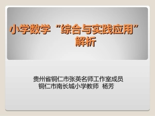 小学数学综合实践活动讲座-副本