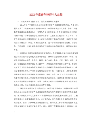 青年律师个人总结