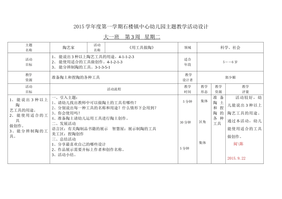 2015第一学期第周教案_第1页