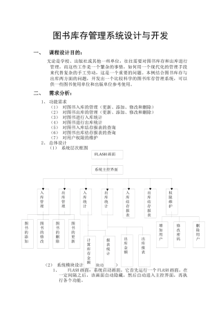 图书库存管理系统设计与开发