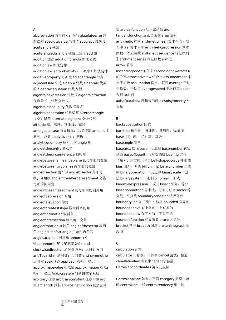 AMC8配套数学名词中英文对照表_第1页