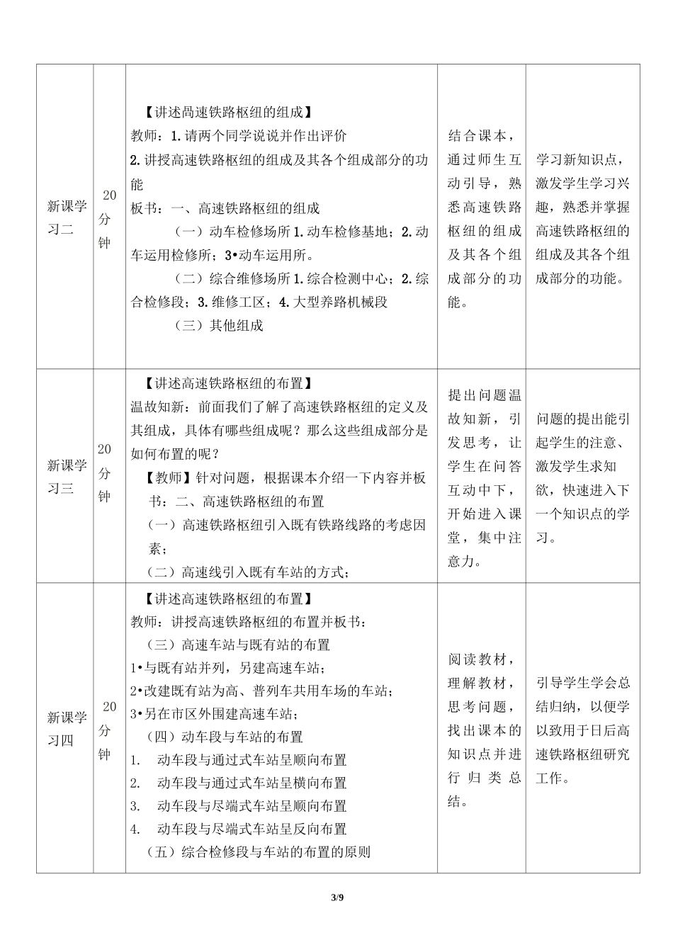 高速铁路概论高速铁路枢纽教案+试讲稿_第3页