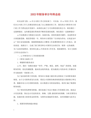 财务审计年终总结2