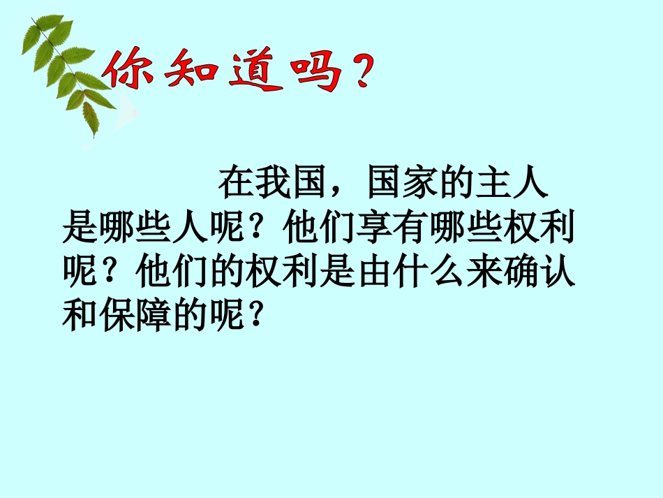 人民当家作主的国家_第1页