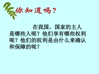 人民当家作主的国家