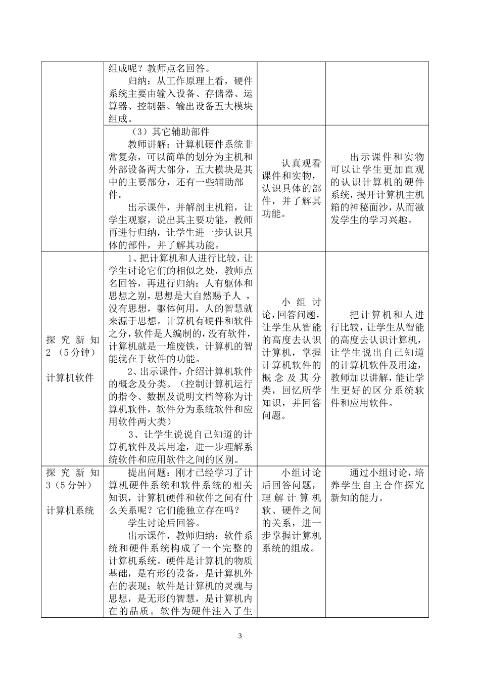 计算机的硬件和软件教学设计_第3页