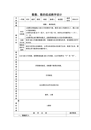 数数、数的组合教学设计