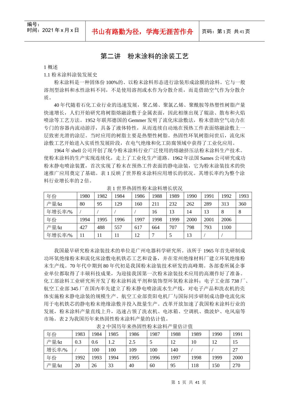 粉末涂料的涂装工艺_第1页