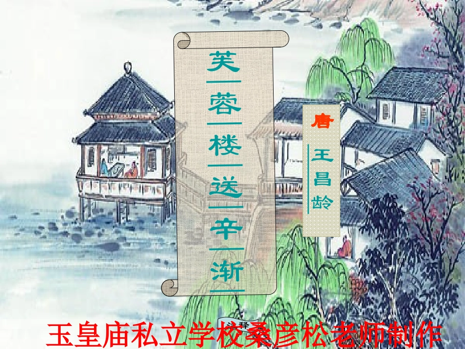 芙蓉楼送辛渐课件_第3页