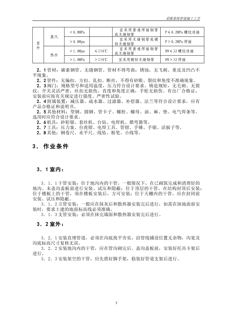 采暖系统管道施工工艺_第3页
