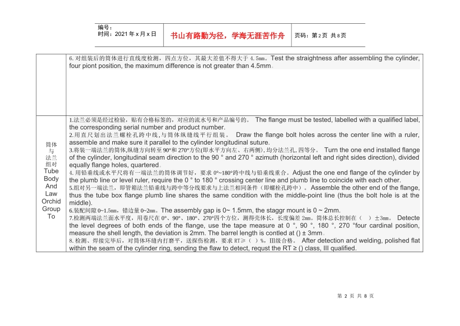 换热器制造工艺指导流程_第2页