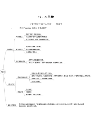 木兰诗(案例分析)