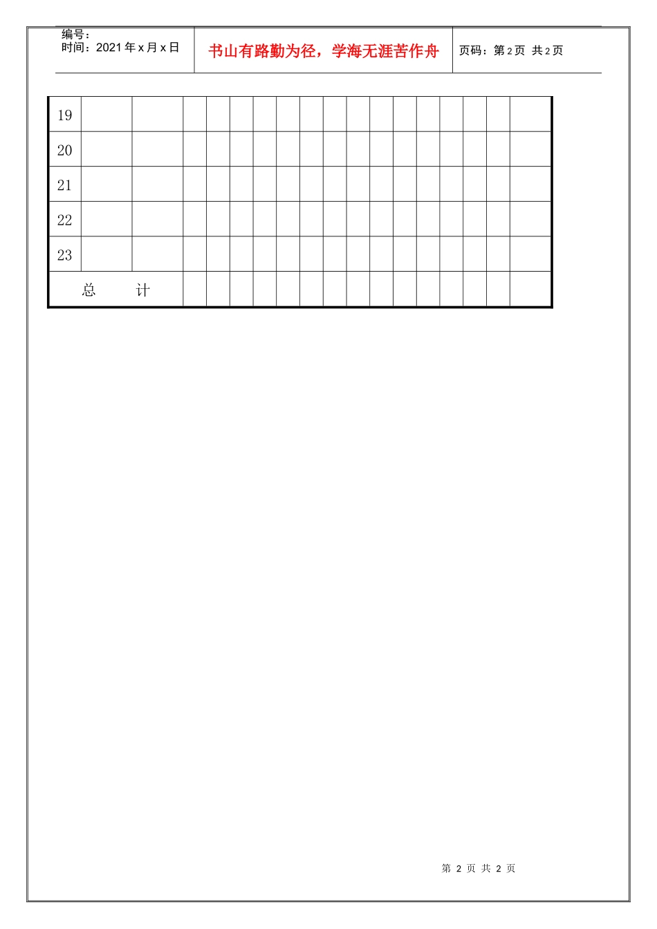 年度产品别生产预测表_第2页