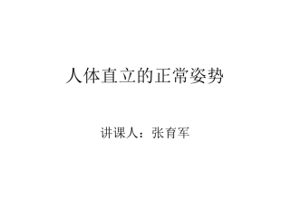人体直立的正常姿