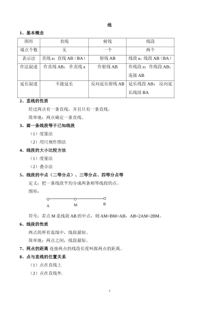 初中数学重要知识点总结