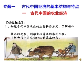 古代中国的农业经济