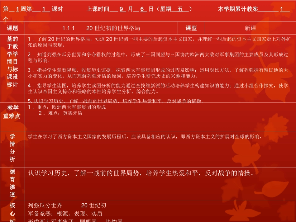 《20世纪初的世界格局》教学课件_第1页