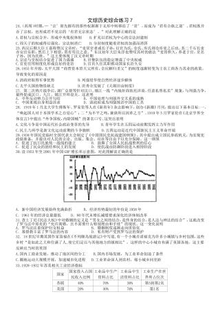 历史综合练习7【朝阳】