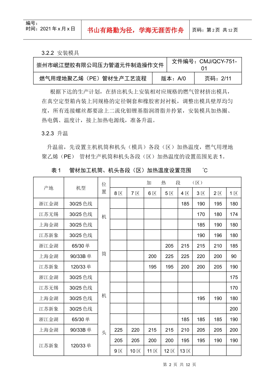 燃气用埋地聚乙烯(PE)管材生产工艺流程_第2页