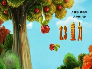 2013初中物理八年级下册第七章第3节人教版《73重力》