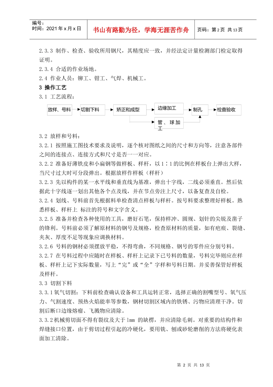 406 钢零部件加工工艺标准_第2页