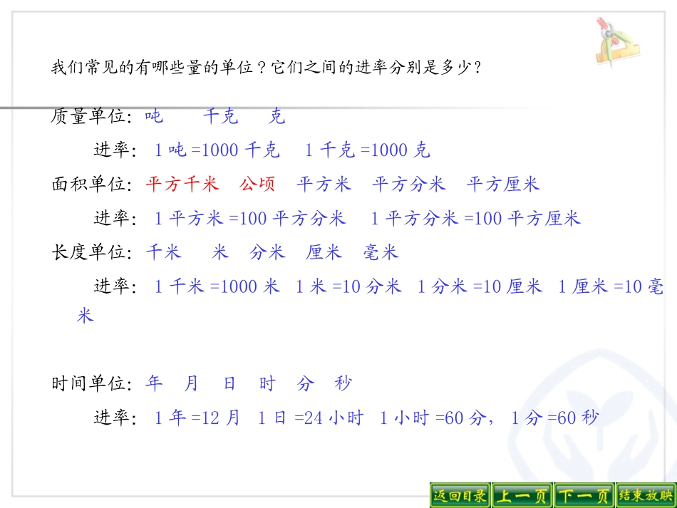 新人教版四年级下册_四单元_小数与单位换算PPT_第1页