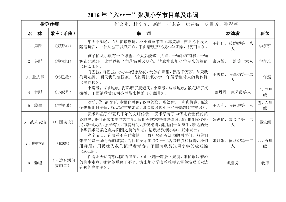 张坝节目单及串词_第1页