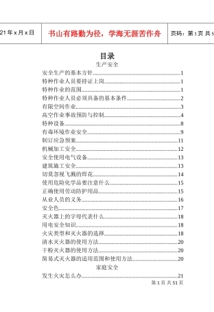 安全生产手册(DOC45页)