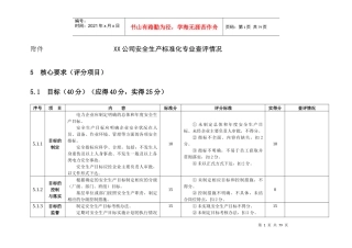 电力安全生产标准化达标评分表word
