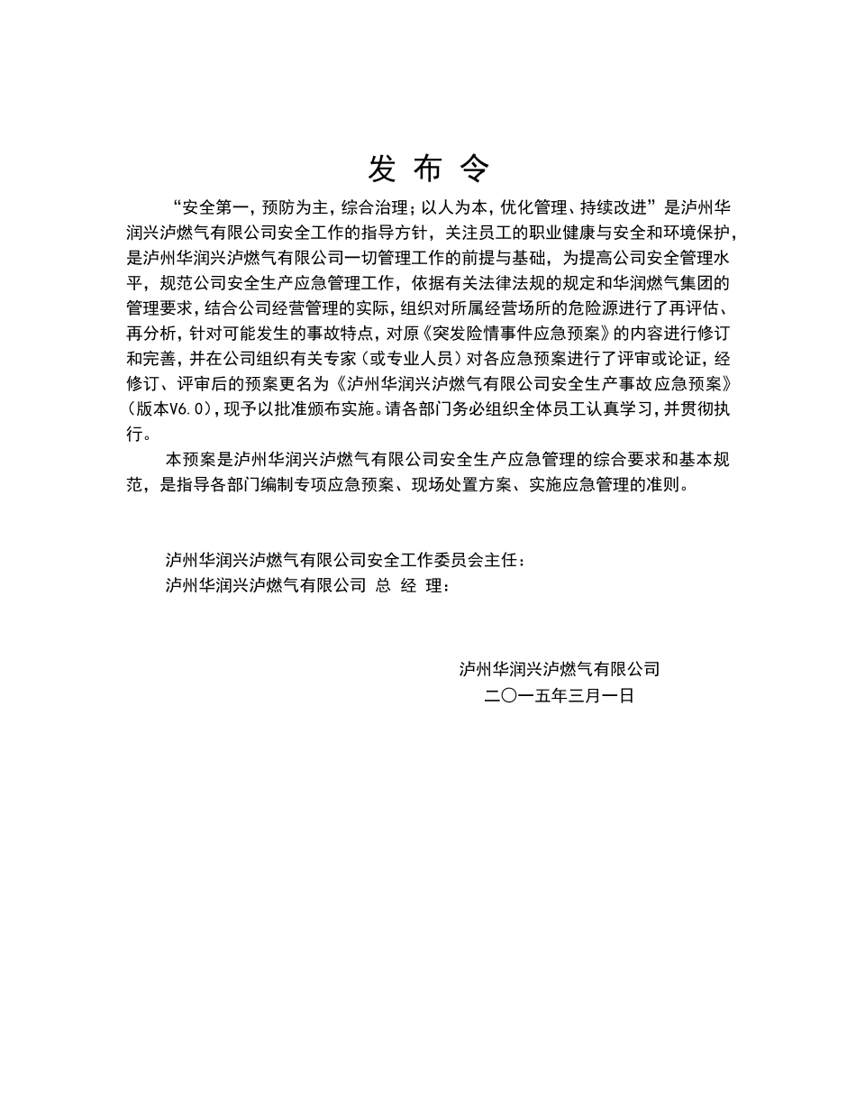 燃气公司安全生产事故综合应急预案(DOC48页)_第2页