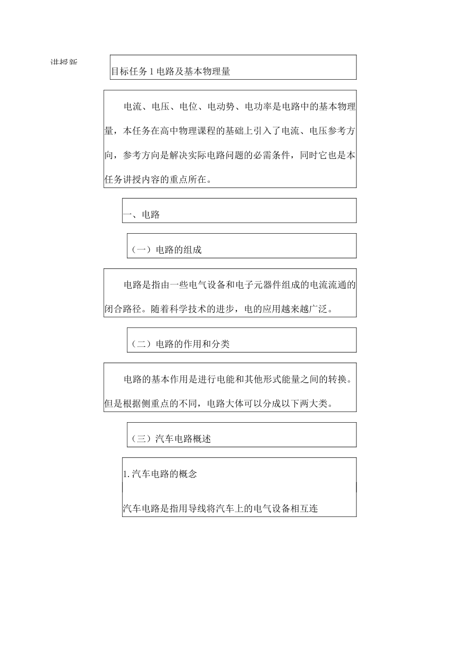 汽车电工电子技术电子教案_第2页