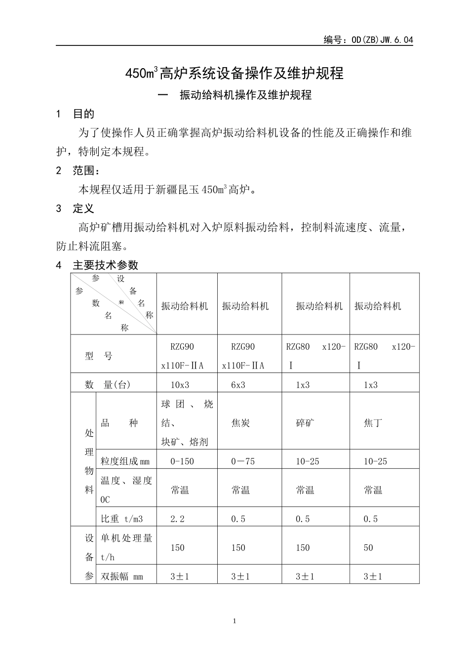 高炉系统设备操作及维护规程_第3页