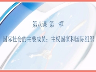 （新课高一）第八课走进国际社会51