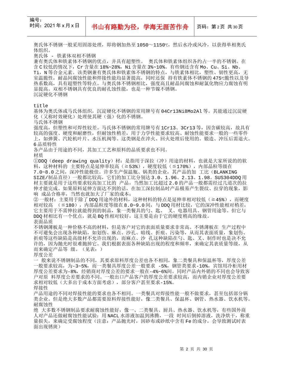 不锈钢、铝合金材料及表面处理工艺_第2页