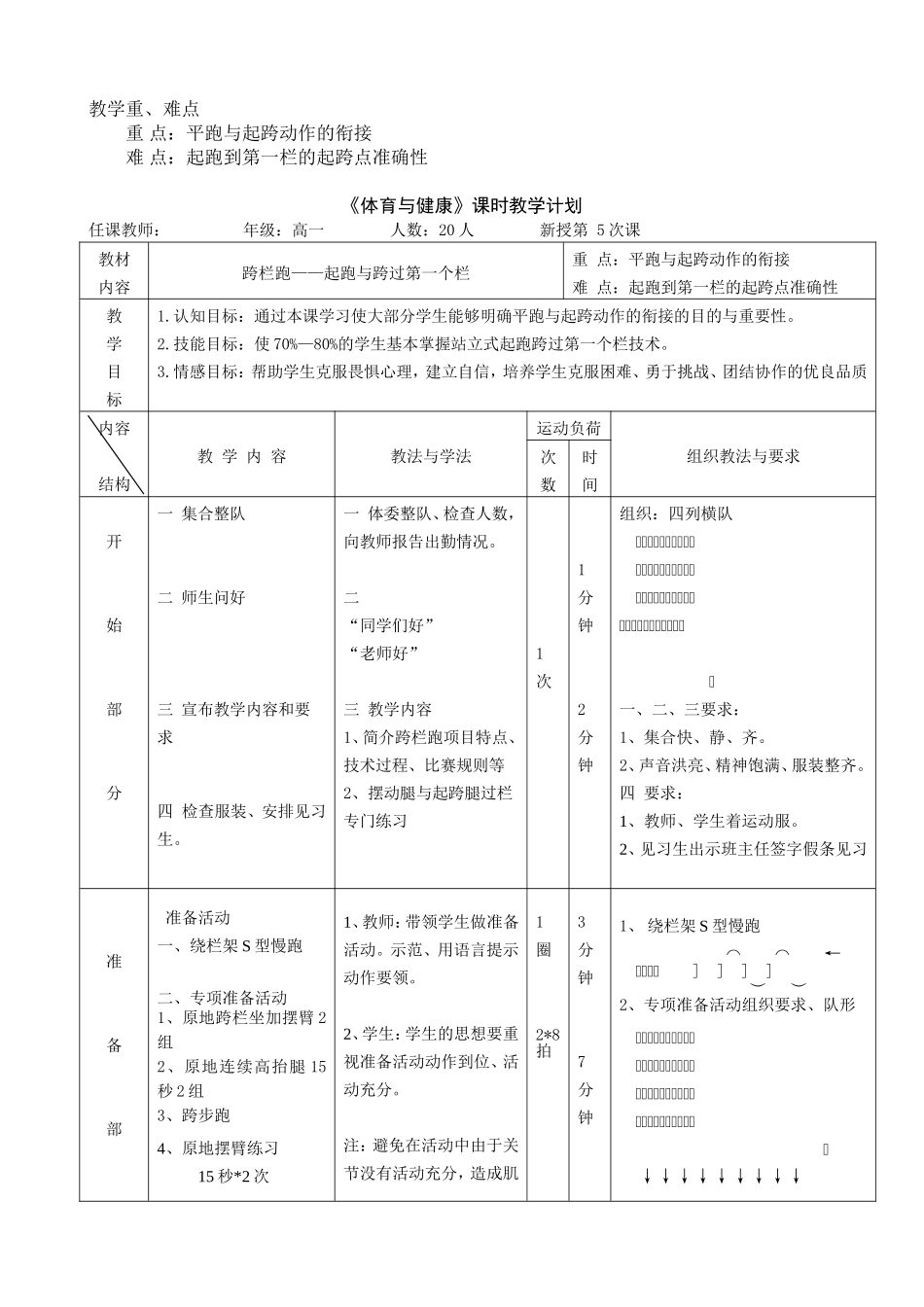 跨栏跑教学设计_第2页
