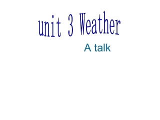 新PEP四年级下册_Unit3_weather_A_let's_talk