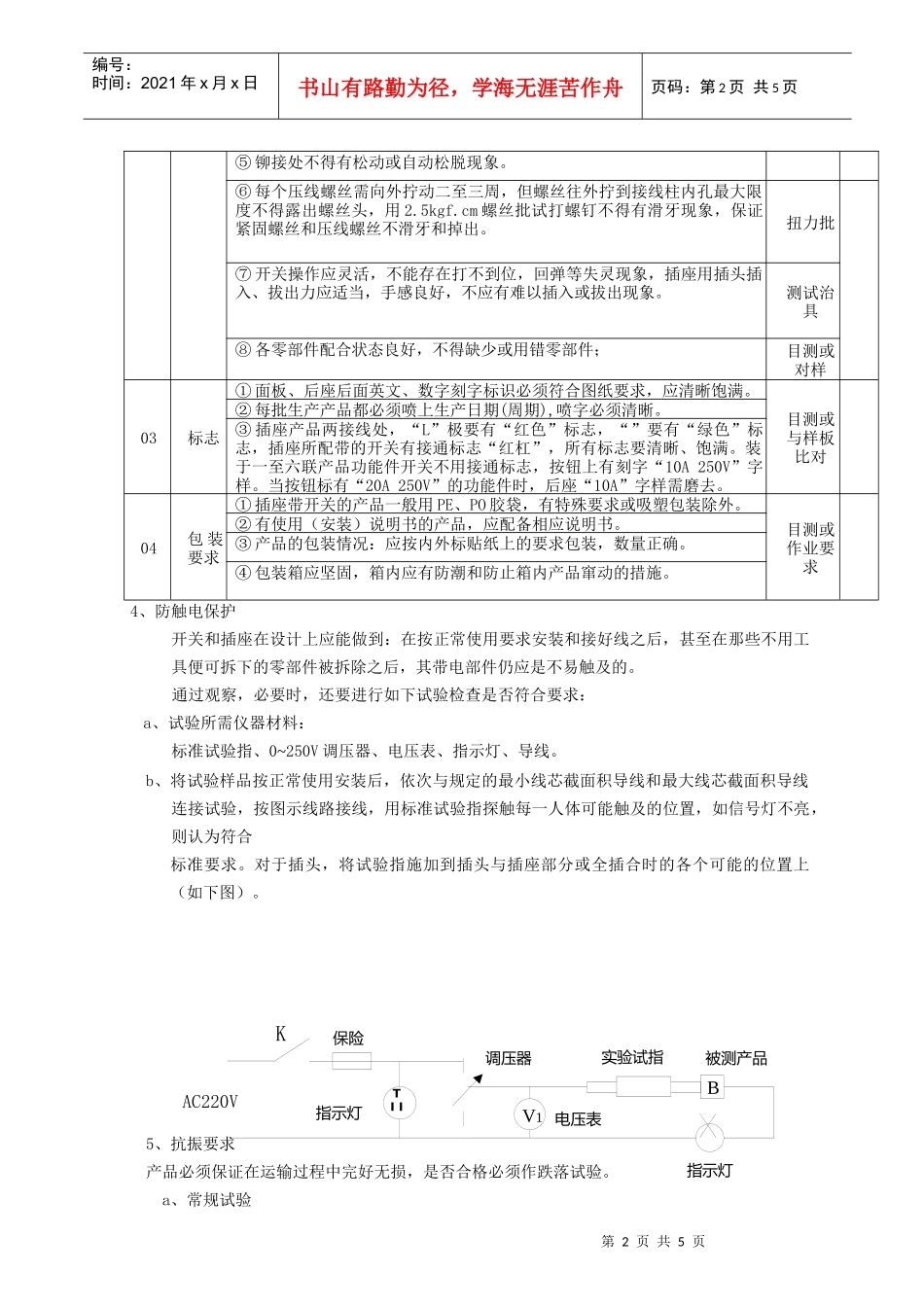 开关插座类产品通用技术标准_第2页