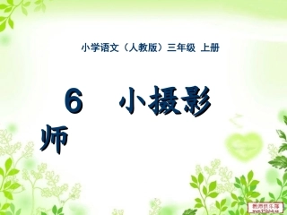 三年级-第二单元-小摄影师