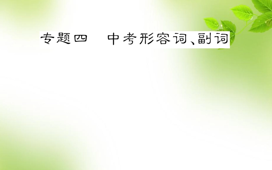 专题四五形容词副词_第1页