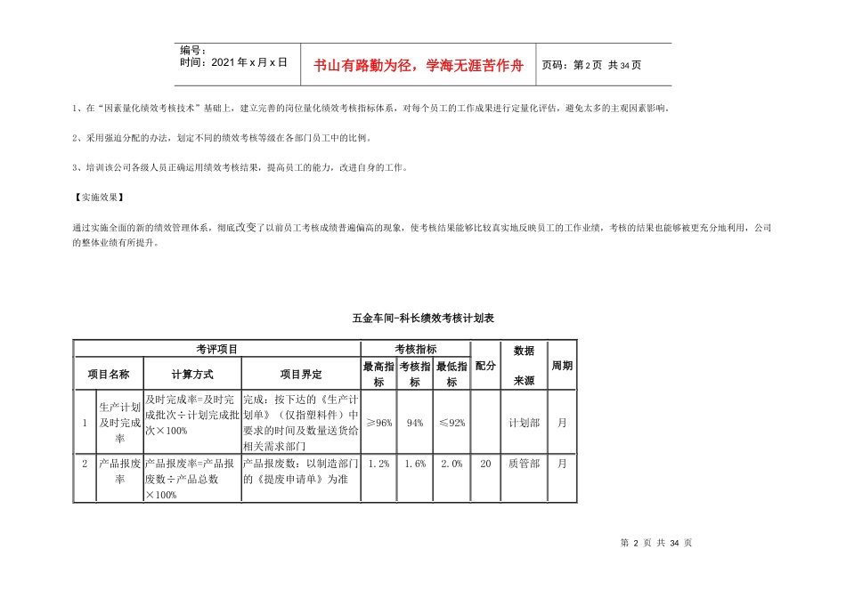 某环保设备制造公司绩效考核_第2页
