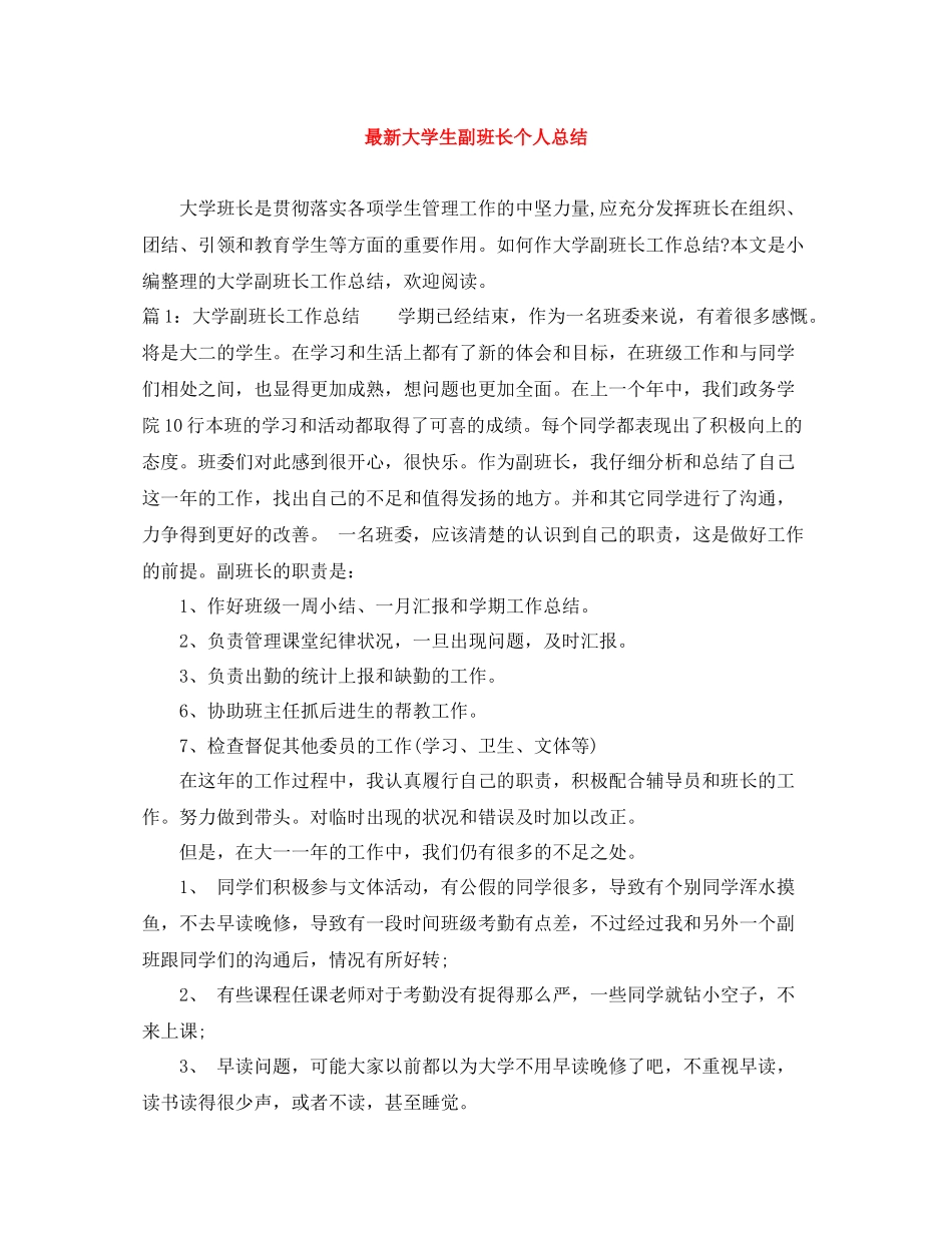 大学生副班长个人总结_第1页