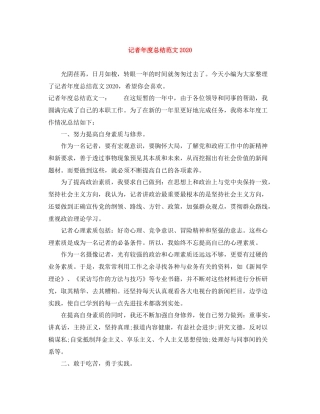 记者年度总结范文