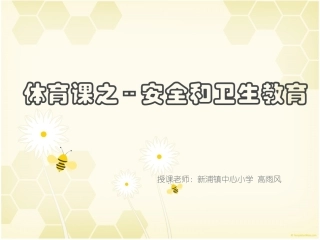 小学体育健康课件《安全卫生教育》