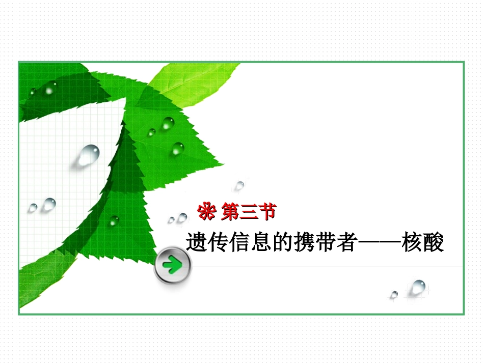 遗传信息的携带者-核酸_第1页