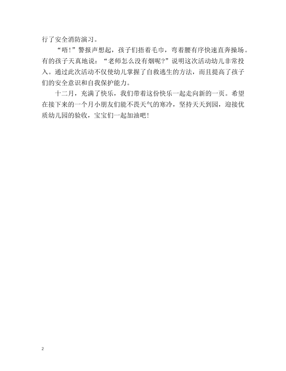 幼儿园大班十二月份个人工作总结 _第2页